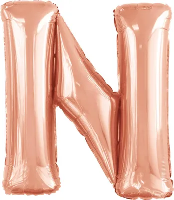 Immagine prodotto di Palloncino in foil lettera N oro rosa - 88 cm