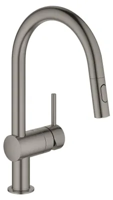 Immagine prodotto di GROHE Minta Mitigeur monocommandé pour évier, portée 223mm, bec en C, extractible, Easy Docking, pivotant, double douchette d'évier, 32321AL2, 32321AL2