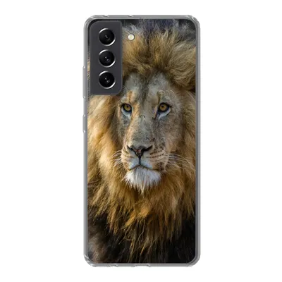 Produktbild von MuchoWow® Handyhülle Schutzhülle Hülle für Samsung Galaxy S21 FE Löwe - Porträt - Wild Silikon Softcase Handy Hülle - Mobiltelefonhülle