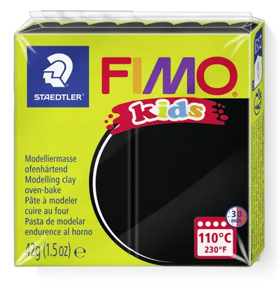 Produktbild von STAEDTLER FIMO kids 8030 ofenhärtende Modelliermasse Einzelprodukt, 42g, schwarz
