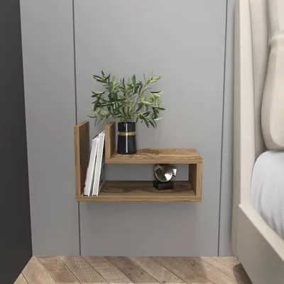 Produktbild von Skye Decor, Lara - Oud Oak, Nachttisch, Oud-Eiche, Spanplatte, 45 x 26,8 x 22 cm