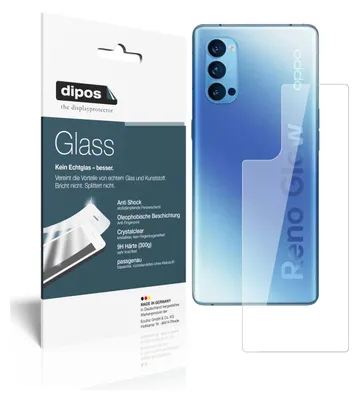 Zdjęcie produktu dla 2x Folia ochronna na tylną obudowę Oppo Reno 4 Pro - folia przeciwwstrząsowa 9H dipos Glass z tworzywa sztucznego