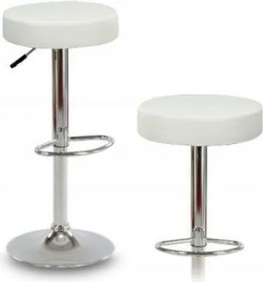 Image de Tabouret de bar/chaise de salle à manger PORTO blanc