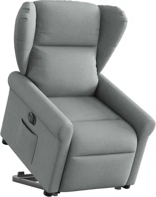 Image de Fauteuil inclinable électrique gris clair tissu