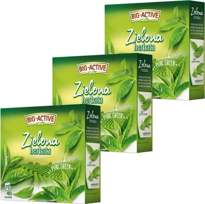 Produktbild von Grüner Tee 120 Teebeutel - Grüntee im Beutel aromatisch ohne Zusätze Big-Active