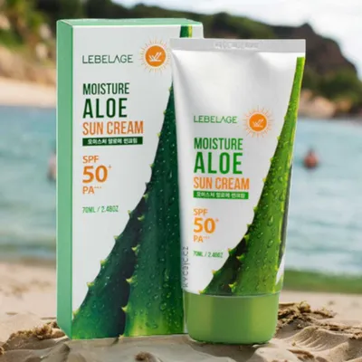 Obrázek produktu pro LEBELAGE - Moisture Aloe Sun Cream (SPF50+/PA+++) - Hydratační SPF krém s Aloe Vera - 70 ml