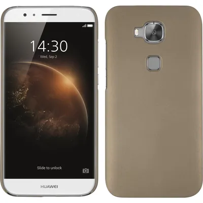 Produktbild von PhoneNatic Case kompatibel mit Huawei G8 - Hülle gold gummiert Hard-case + 2 Schutzfolien