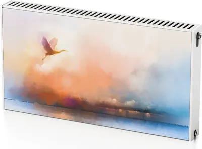 Produktbild von Vogelnatur – Magnetische Heizkörperabdeckung – 110x60 cm – Magnet Heizkörperabdeckung – 3D Würfel – Heizkörperverkleidung – Magnetische Wandverkleidung – Wetterfest