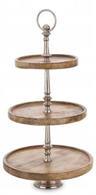 Produktbild von Artpol 170821 Mehrstöckige Torteplatte aus Holz und Metall