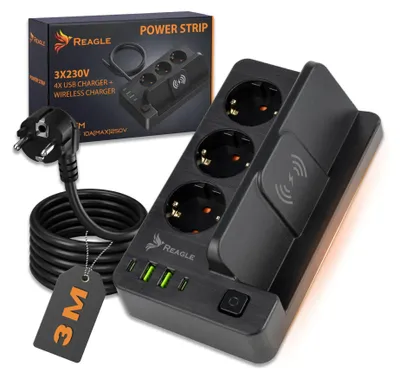 Produktbild von 3M Überspannungsschutz 3 Steckdosen 2x USB 2x USB-C