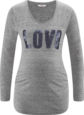 Imagen del producto de Camiseta de manga larga para mujer de la marca Bellybutton Love, color gris