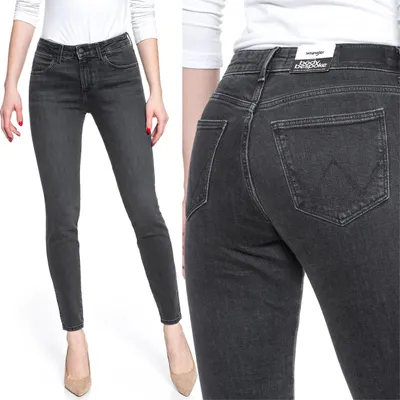 Produktbild von WRANGLER, Damen Jeanshose, Skinny fit, SKINNY, W25 L32, Schwarz, Jeans, baggyjeans, buggy