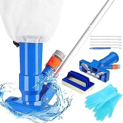 Produktbild von Famanu Schwimmbadreinigung - Effektiver Schwimmbadsauger - Blau