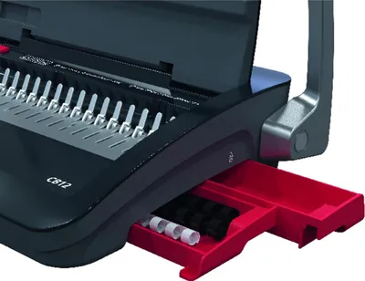 Obrázok produktu pre GBC CombBind CB12, Viazací stroj pre hrebeňovú väzbu, Manuálne, 165 listy, Čierna, Červená