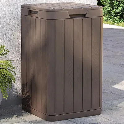 Obrázek produktu pro The Living Store Outdoor-Mülltonne Braun 38x38x65 cm PP