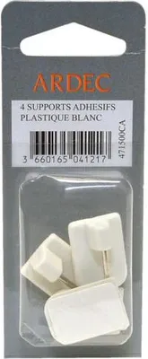 Produktbild von Weißer Kunststoff-Klebeträger 23x17mm   X 4 Stück - Ardec