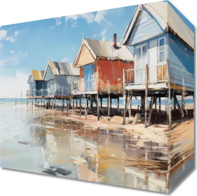 Produktbild von Bild 20x20cm Malerische Küstenhäuschen