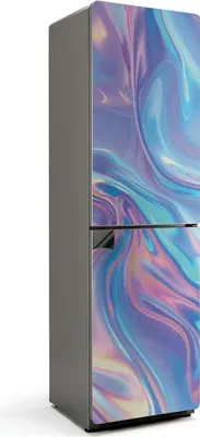 Produktbild von Wellen abstrakter Flüssigkeiten – Magnetische Kühlschrank Abdeckung – Dekorfolie magnetisch Küche – Kühlschrank Magnet Deko – selbstklebende Magnettafel – Magnetfolie für Kühlschranktür – 60x205 cm