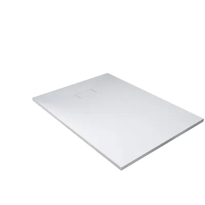Immagine prodotto di Piatto doccia da appoggio in materiale composito SMC - Finitura ardesia bianco opaco - 90x140 cm