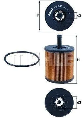 Obrázek produktu pro Olejový filtr KNECHT OX 556D