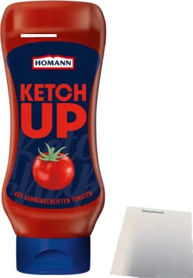 Produktbild von Homann Tomatenketchup Sauce (430ml Flasche) + usy Block