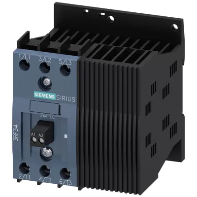 Produktbild von Siemens HALBLEITERSCHUETZ 3PHASIG 3RF3, IP20, 95 mm, 97 mm, 109 mm, 112 mm, 496 g