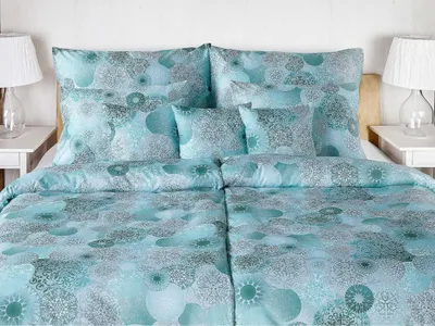 Produktbild von Leinen-Satin Geon Mandalas mint 140x200, 70x90 cm