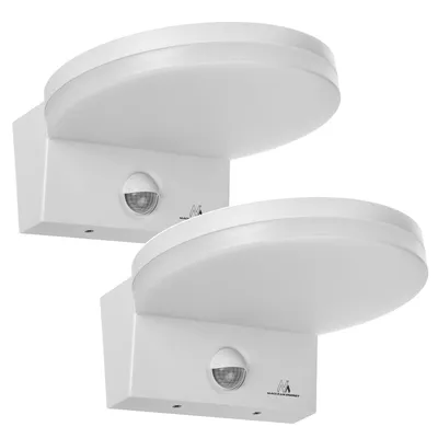 Produktbild von 2x Maclean LED-Leuchte mit Bewegungsmelder PIR-Bewegungsmelder Farbe: Weiß 15 W IP65 1560 lm Lichtfarbe: Neutralweiß (4000 K) MCE344 W