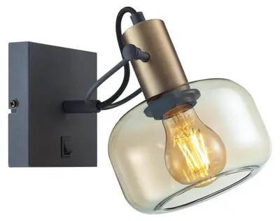 Productafbeelding van Wandlamp Glaslic amber glas