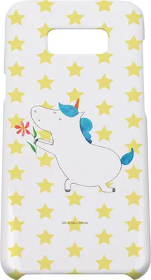 Produktbild von Mr. & Mrs. Panda Samsung Galaxy S8 plus Handyhülle  Einhorn Blume - Weiß - Geschenk, Ehe, Freundin, Partner, Unicorn, Einhörner, Liebe, Handy Case, Cover, Hülle