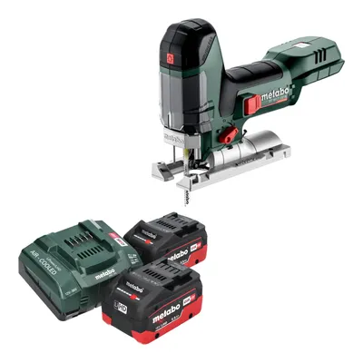 Image de Metabo ST 18 LT 130 BL Scie sauteuse sans fil 18 V 130 mm Brushless + 2x batterie LiHD 5,5 Ah + chargeur