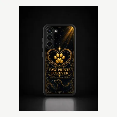 Productafbeelding van Samsung S23 hoesje, telefoonhoesje, beschermhoesje, case met een pootjesmotief – LUNØIR ©
