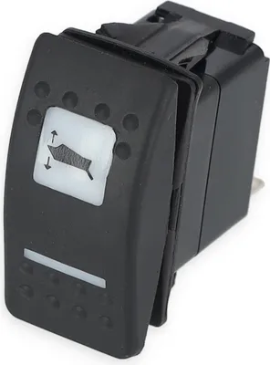 Produktbild von Tast- & Kippschalter ON OFF ON, 12 V, 20 Ampere, mit Schaltersymbol wählbar Symbol: Trimmklappen