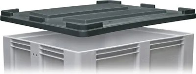 Produktbild von Stapeldeckel für Großboxen, 1200 x 1000 mm, anthrazit