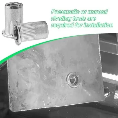 Zdjęcie produktu dla Nakrętki nitowe aluminiowe gwintowane M6 zestaw 200 szt.