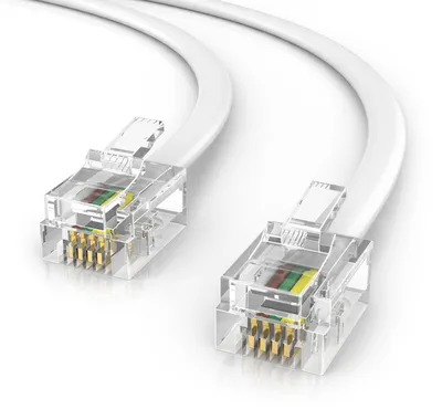 Produktbild von CSL Telefonkabel RJ11 zu RJ11, Router zu Telefon Fax Anrufbeantworter 6 m Flachkabel, RJ-11, RJ-11 (600 cm), Modularkabel, Telefonanschlusskabel, Modem, DSL, VDSL, ISDN, flach