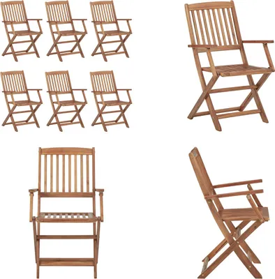 Immagine prodotto di vidaXL Sedie da giardino pieghevoli 6 pz. Legno massiccio di acacia - Sedia da giardino - Sedie da giardino - Sedia - Sedie