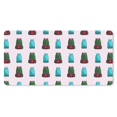 Produktbild von MuchoWow® Mauspad Mousepad Rucksack - Muster - Retro - Pastell 60x30 cm - Mousepads - Maus Mat - Pad - Mausunterlage - Nachhaltig