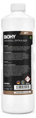 Produktbild von BiOHY Universal Entkalker + Dosierer, Entkalker flüssig, Kalkentferner, Kalklöser, 1 l