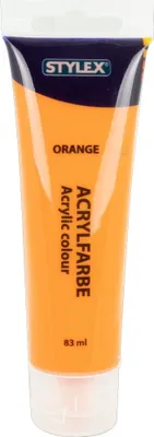 Produktbild von Stylex 28689 Acrylfarbe 83 ml Tube orange matt Künstlerfarbe Malfarbe