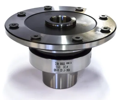 Produktbild von BRÜCK Sägeblattaufnahme für CNC - HSK 63F A=40 mm D=30/106 mm m. 8NL M5/TK90 o h n e Spanndeckel - inkl. 8 Zylinderkopfschr. M5 | 139031NO40