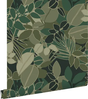 Produktbild von ESTAhome Tapete Blätter Dunkelgrün 50 x 900 cm