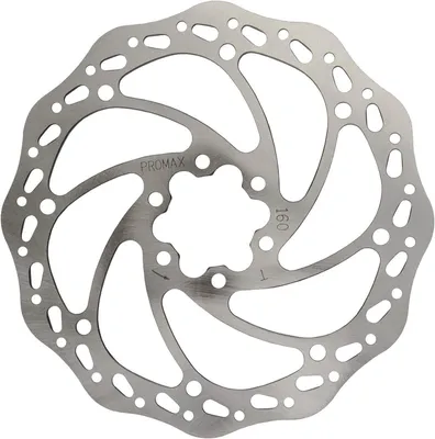 Obrázek produktu pro Messingschlager brzdový kotouč BD-160 Ø=160mm, PROMAX, nerezová ocel, kotouč 6 otvorů, stříbrný