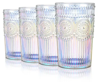 Immagine prodotto di Set di 4 bicchieri per bevande colorate, capacità 370 ml