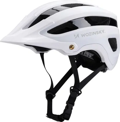 Image de Casque de vélo VTT Wozinsky taille L 57-62 cm léger avec ventilation noir et blanc
