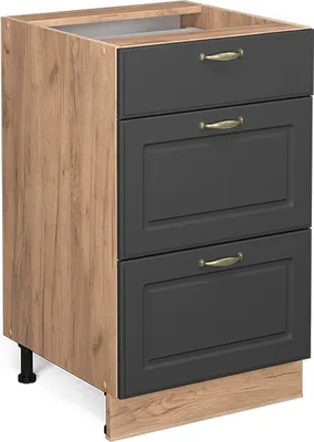 Produktbild von Küchenunterschrank Vicco Fame-Line Anthrazit-Gold 50 cm ohne Arbeitsplatte, Model 38358