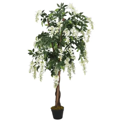 Immagine prodotto di Glicine Artificiale 840 Foglie 150 cm Verde e Bianco