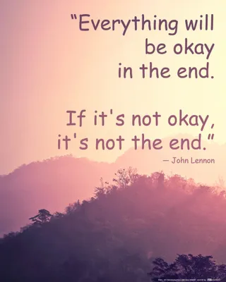 Produktbild von Motivation Kunstdruck Bild - Everything Will Be Okay In The End. Wenn es nicht okay ist, ist es nicht das Ende (50 x 40 cm)