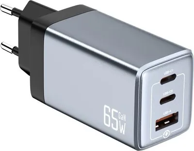 Obrázek produktu pro NEXTBATT 65W Fast Charger 2x USB-C/1x USB-A - Black/Gray