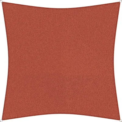 Produktbild von sunprotect 83213 Professional Sonnensegel, 3 x 3 m, Quadrat, wind- & wasserdurchlässig, rot